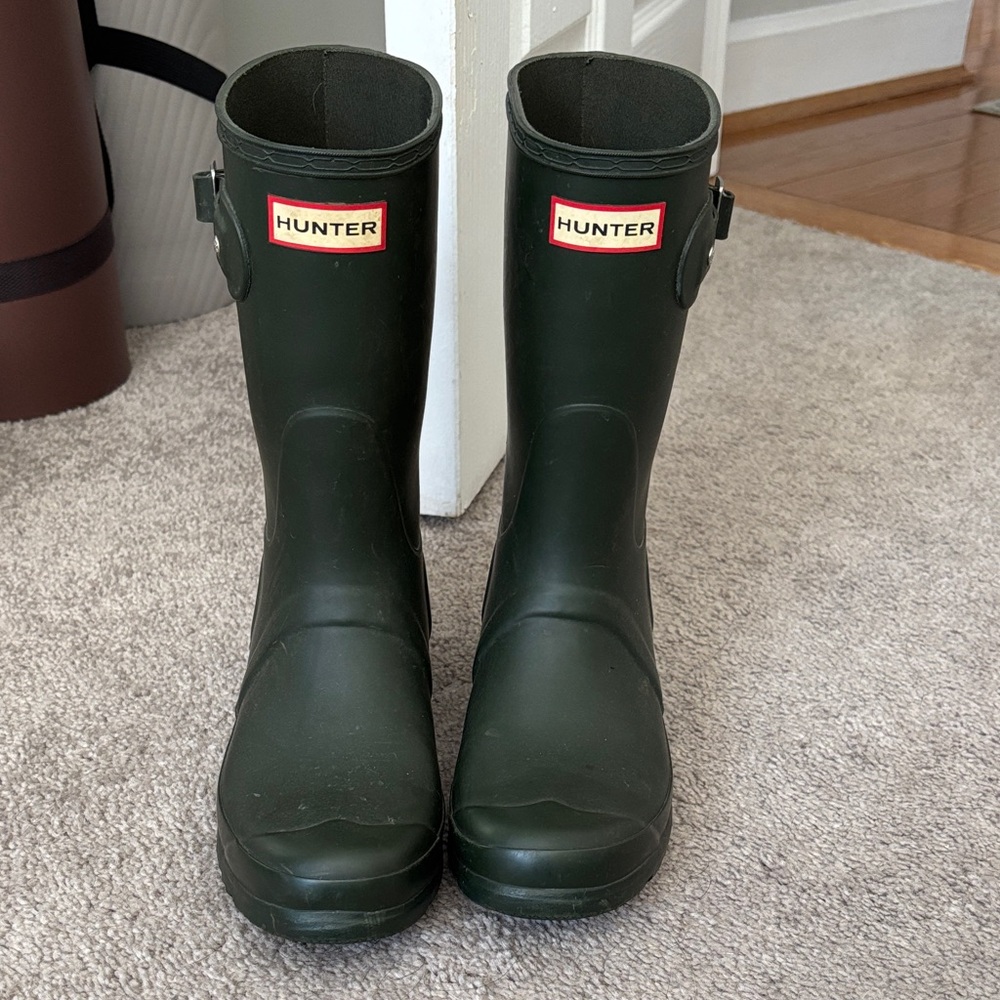 Hunter Dark Green Waterproof Boots